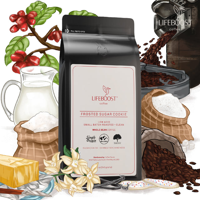 Healthy Low Acid Frosted Sugar Cookie Coffee