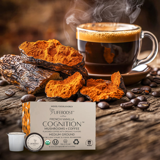 French Vanilla Mushroom Cognition Pods - Lifeboost Coffee
