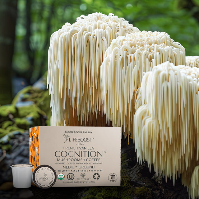 French Vanilla Mushroom Cognition Pods - Lifeboost Coffee