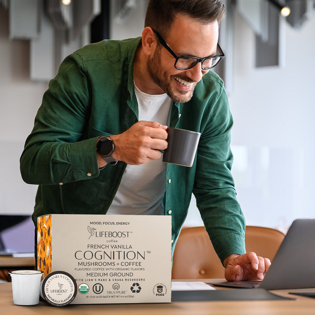 French Vanilla Mushroom Cognition Pods - Lifeboost Coffee