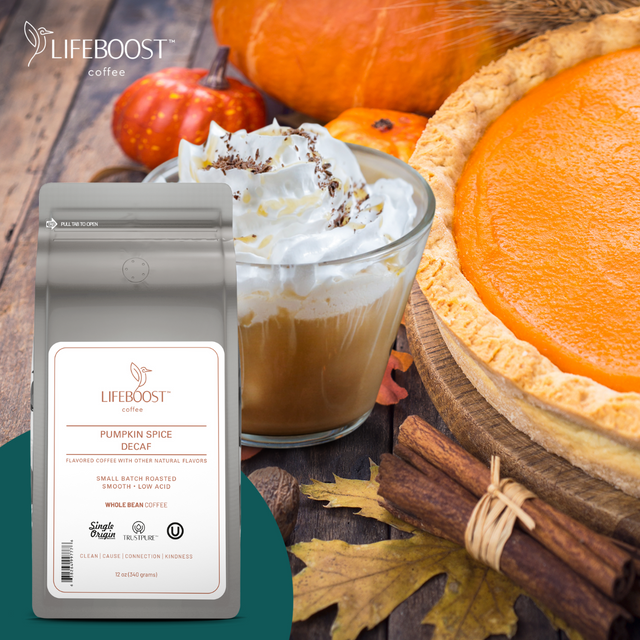 Pumpkin Spice Decaf - Lifeboost Coffee