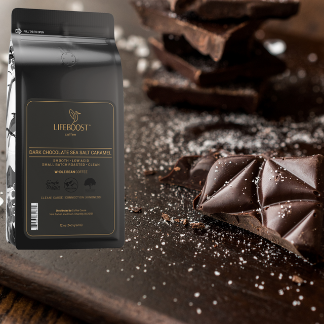 Dark Chocolate Sea Salt Caramel - Lifeboost Coffee