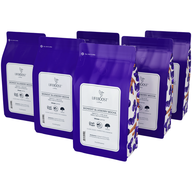 Pure Flavor Midnight Blueberry Mocha Lifeboost Coffee