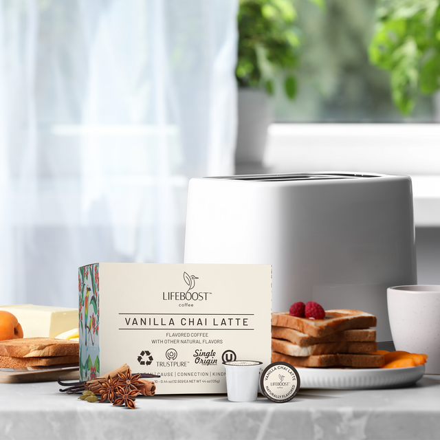 Vanilla Chai Coffee Pods - Lifeboost Coffee