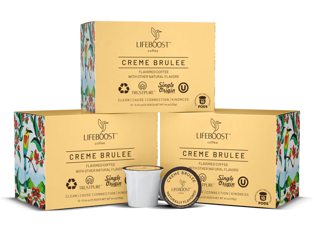 Crème Brulee Coffee Pods - Lifeboost Coffee