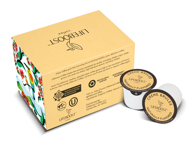 Crème Brulee Coffee Pods - Lifeboost Coffee