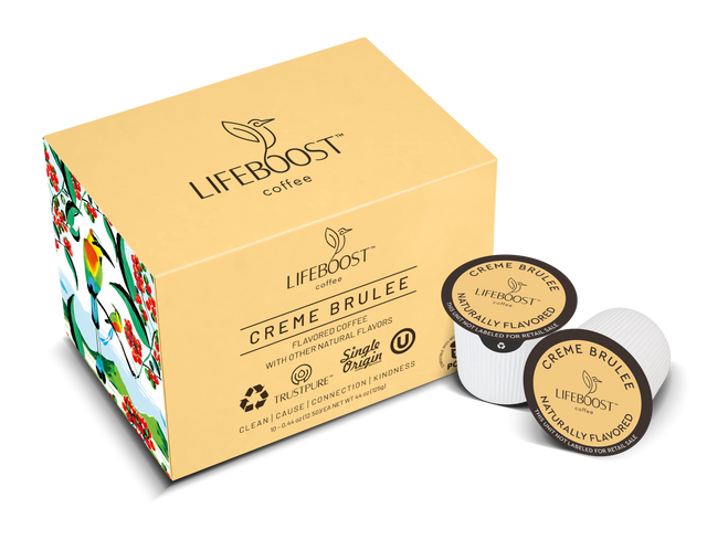 Crème Brulee Coffee Pods - Lifeboost Coffee