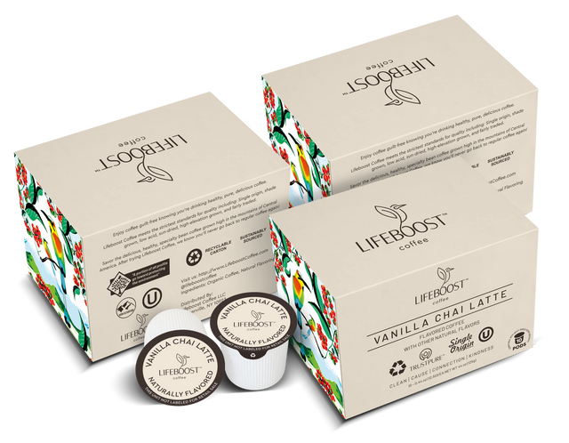 Vanilla Chai Coffee Pods - Lifeboost Coffee