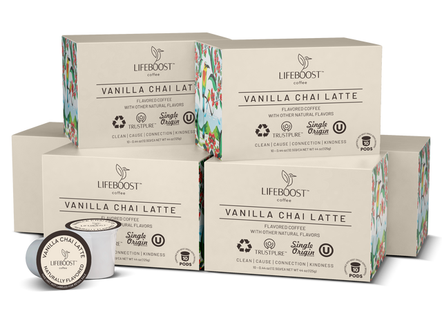 Vanilla Chai Coffee Pods - Lifeboost Coffee