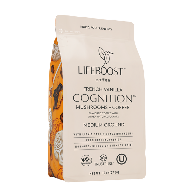 French Vanilla Cognition Mushroom Coffee - Lifeboost Coffee
