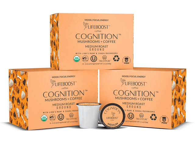 Cognition Mushroom Pods - Lifeboost Coffee