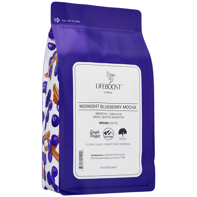 Smooth & Healthy Midnight Blueberry Crumble Flavored Coffee