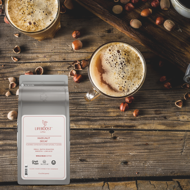 Hazelnut Decaf - Lifeboost Coffee