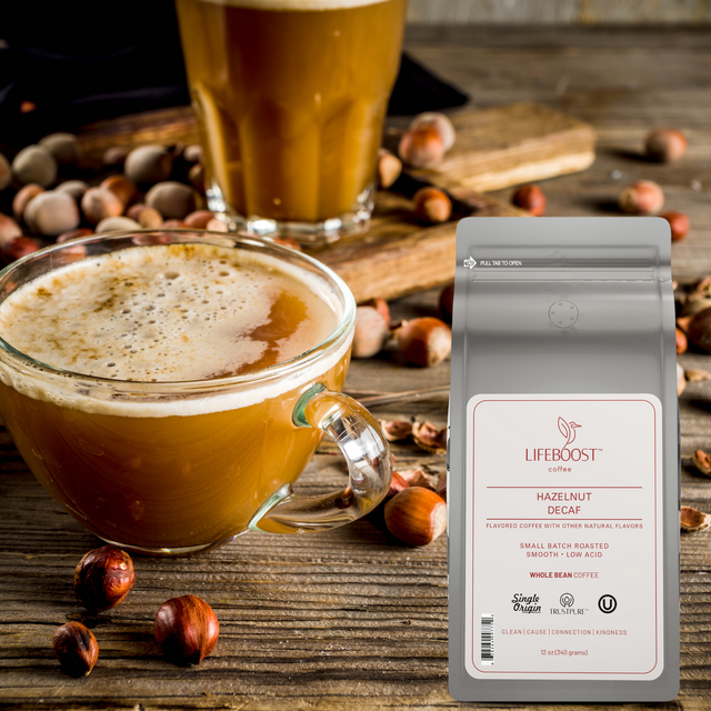 Hazelnut Decaf - Lifeboost Coffee